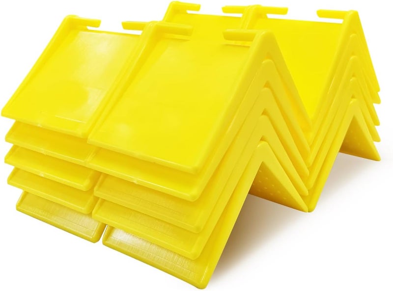 ELIFTING 20-Pack 2 x 2 Inch V-Shaped Corner & Edge Protectors – Heavy Duty Industrial Tie Down Strap Protectors for 1" to 2" Straps, Crack-Resistant Cargo, Flatbed, Pallets & Moving – Yellow - Image 1